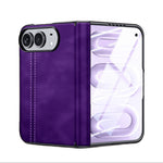 Microfiber Leather Fold Case with Integrated Tempered Glass Screen Protection for iPhone Duo