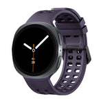 Perforated Silicone Watch Strap with Quick-Release Tab Clasp for Samsung Galaxy Watch 9