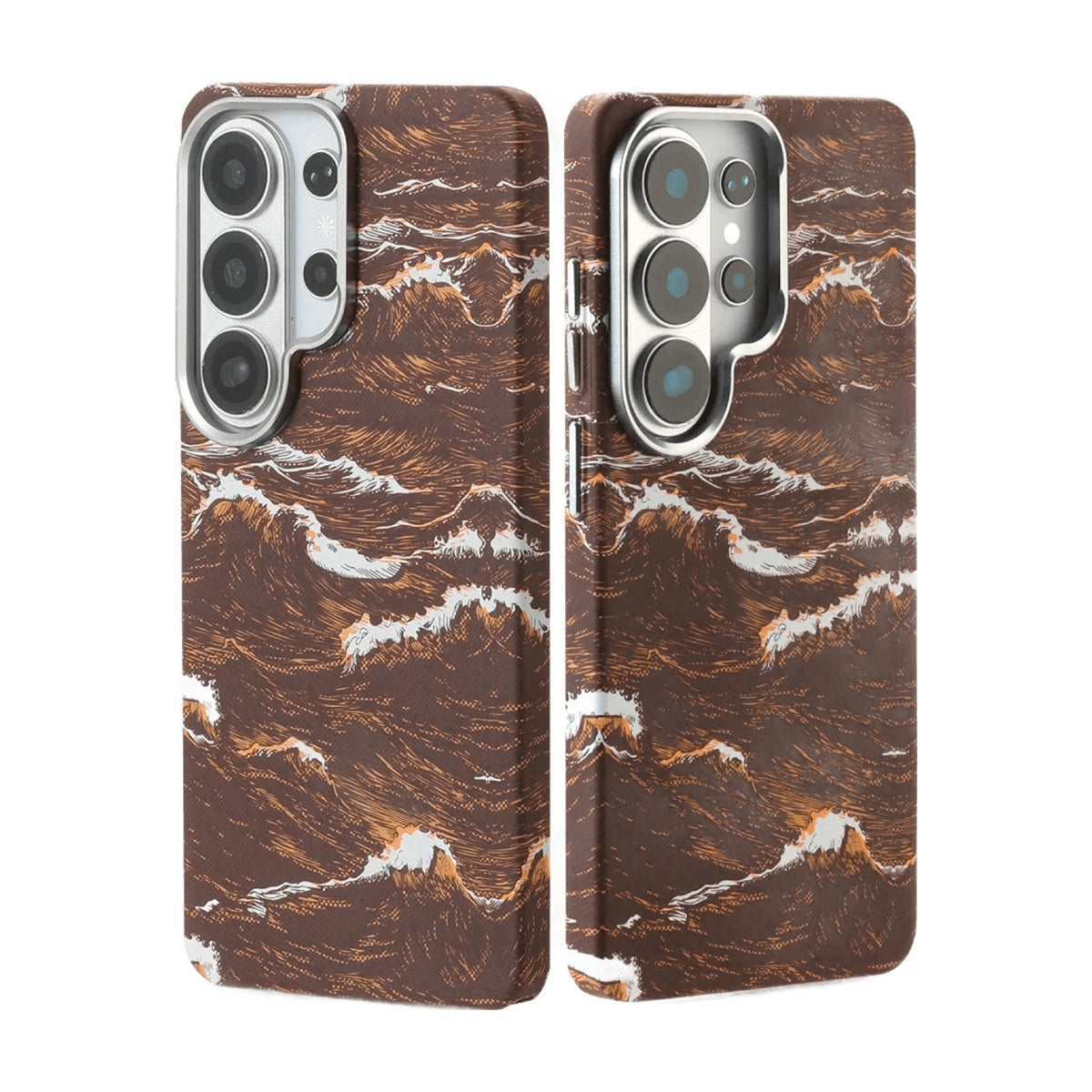 Wave Pattern Magnetic Case with Raised Lens Protection for Samsung Galaxy S25 Series