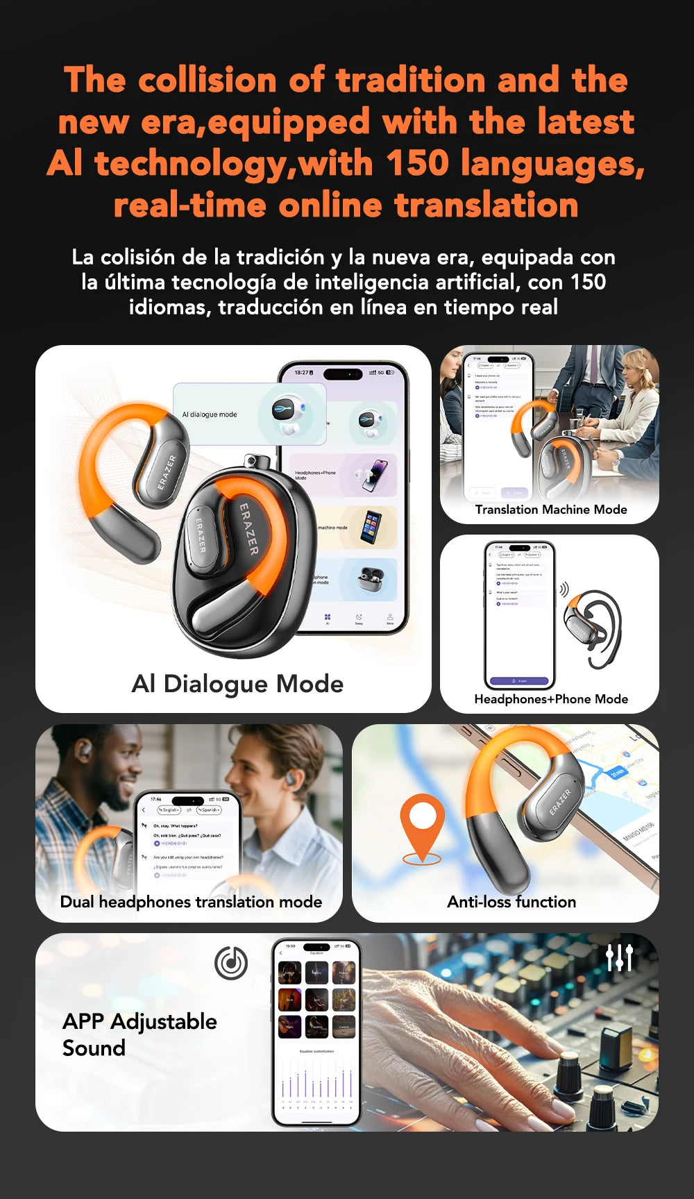 Lenovo Erazer XF31  Bluetooth 5.4 AI Translation Earphones