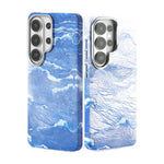 Wave Pattern Magnetic Case with Raised Lens Protection for Samsung Galaxy S25 Series