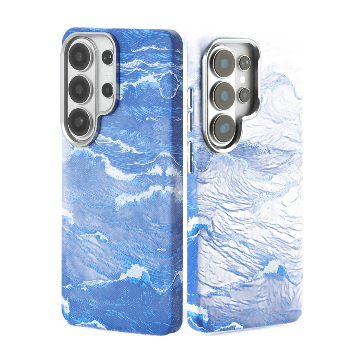 Wave Pattern Magnetic Case with Raised Lens Protection for Samsung Galaxy S25 Series