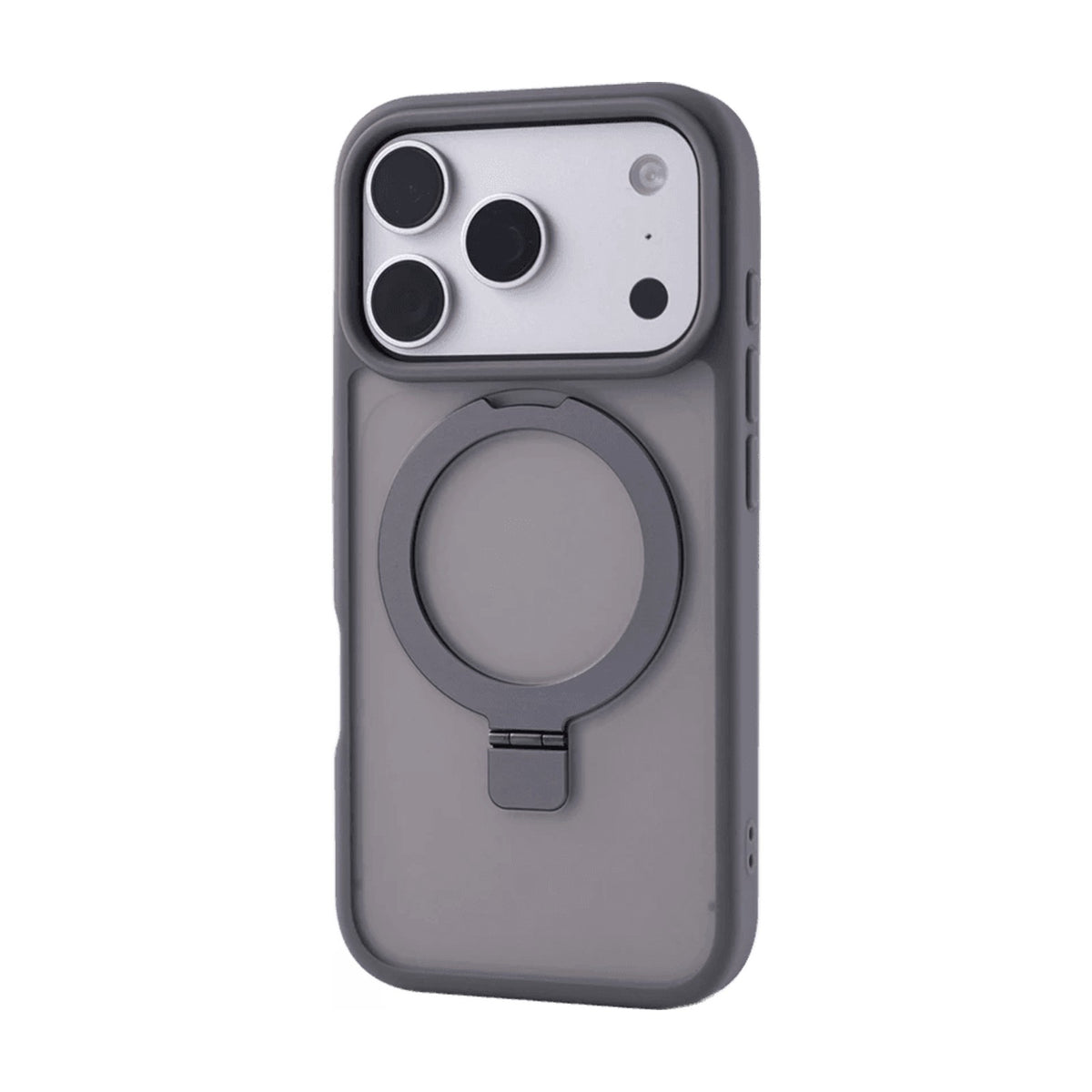 Matte MagSafe Ring Stand Case with Bumper Protection for iPhone 18 Series