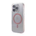 Transparent Frosted MagSafe Case with Oval Glitter Ring for iPhone 16 Series