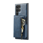 Leather Detachable Magnetic Card Holder Case with Zipper Pouch for Samsung Galaxy S26 Series