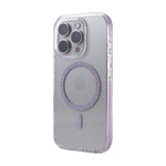 Transparent Glitter Oval MagSafe Ring Case with Bumper Protection for iPhone 15 Series