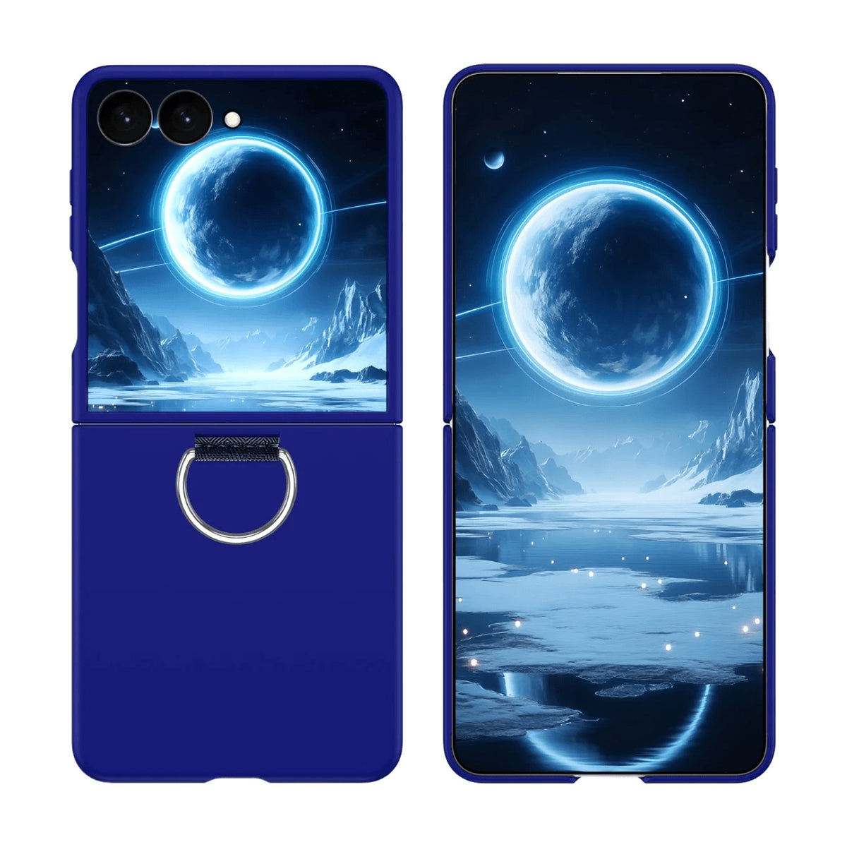 Shockproof Matte Flip Case with Metal Ring for Samsung Galaxy Z Flip 7