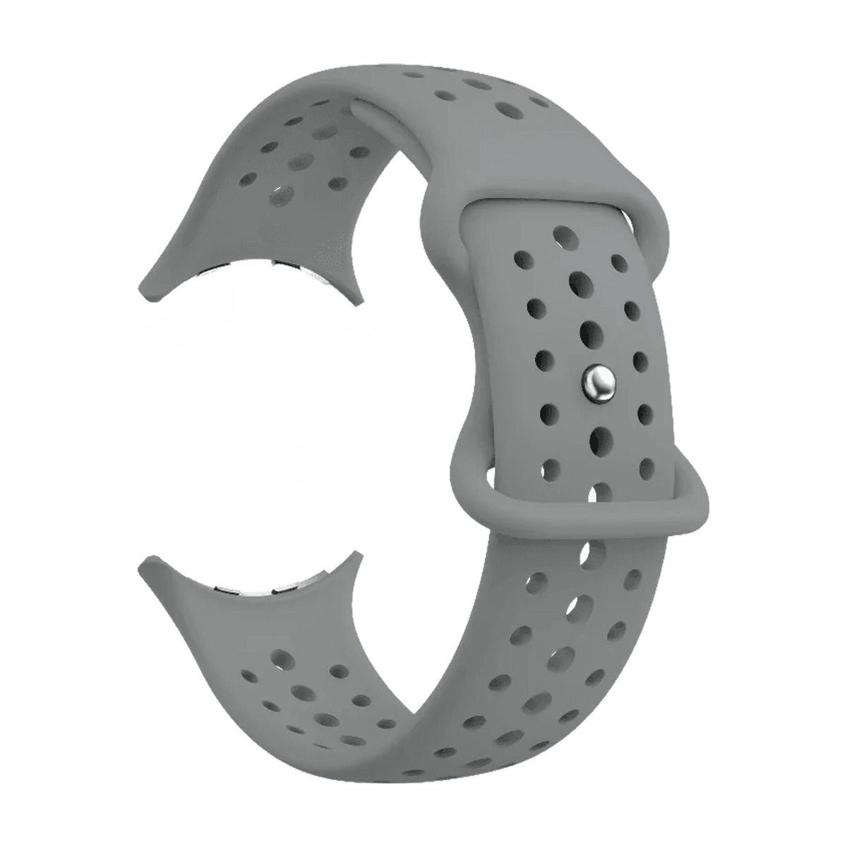 Perforated Silicone Watch Band with Snap Button Closure for Google Pixel Watch 4