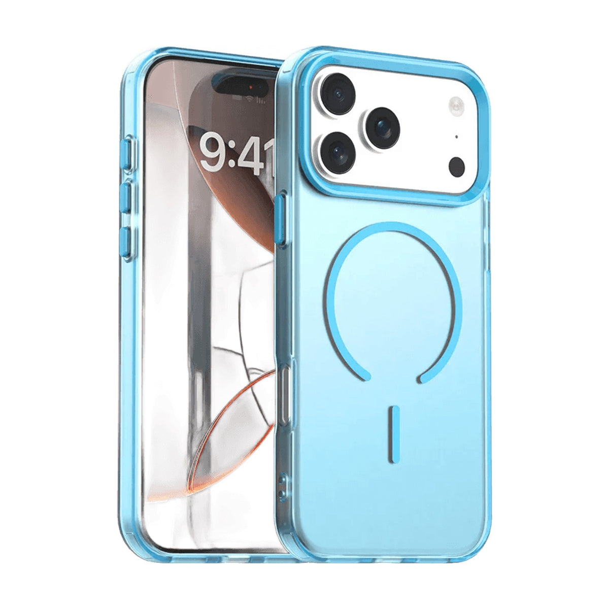 Transparent TPU Camera Protection Case with MagSafe Ring for iPhone 18 Series