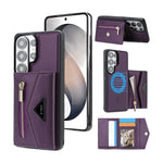 Detachable Magnetic Card Wallet Case with Shockproof Bumper for Samsung Galaxy S23 Ultra