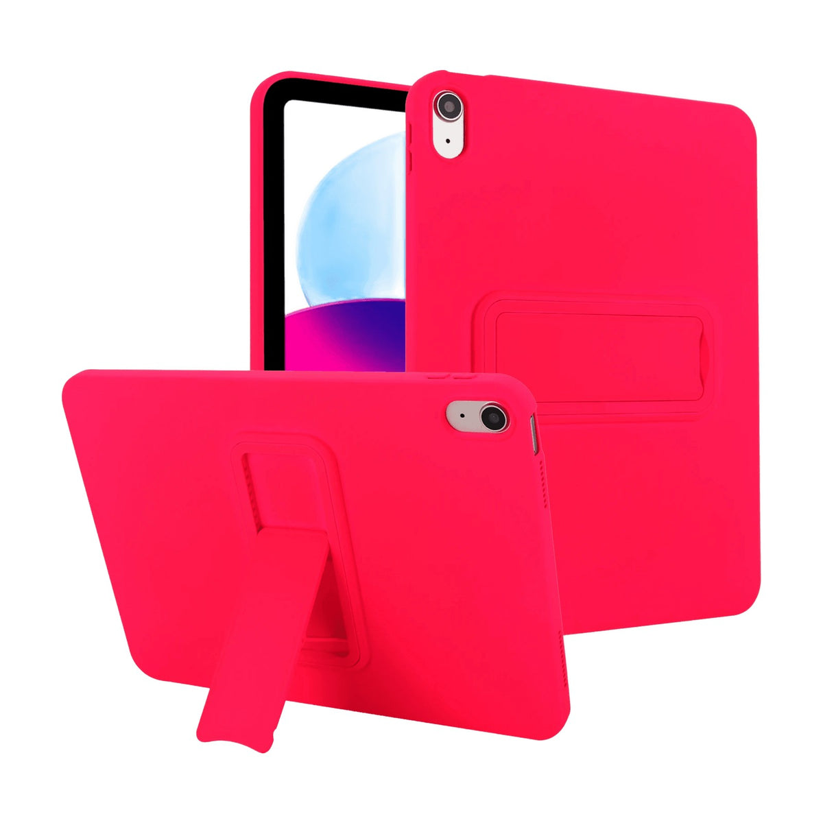 Silicone Rubber Shockproof Kickstand Case with Raised Edge Protection for iPad Air M4 (2026)