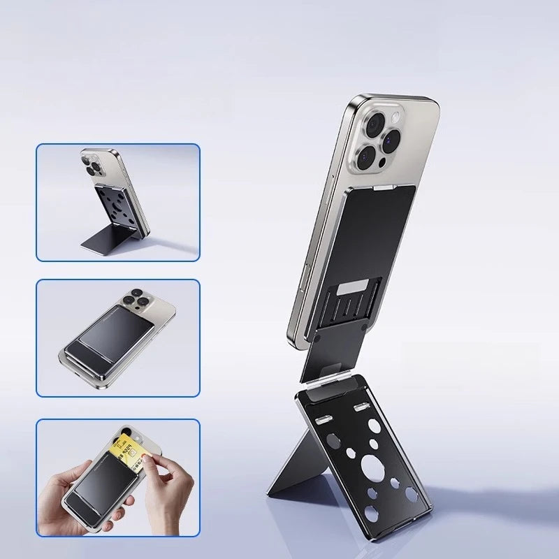 Aluminum Alloy Magnetic Card Holder Stand