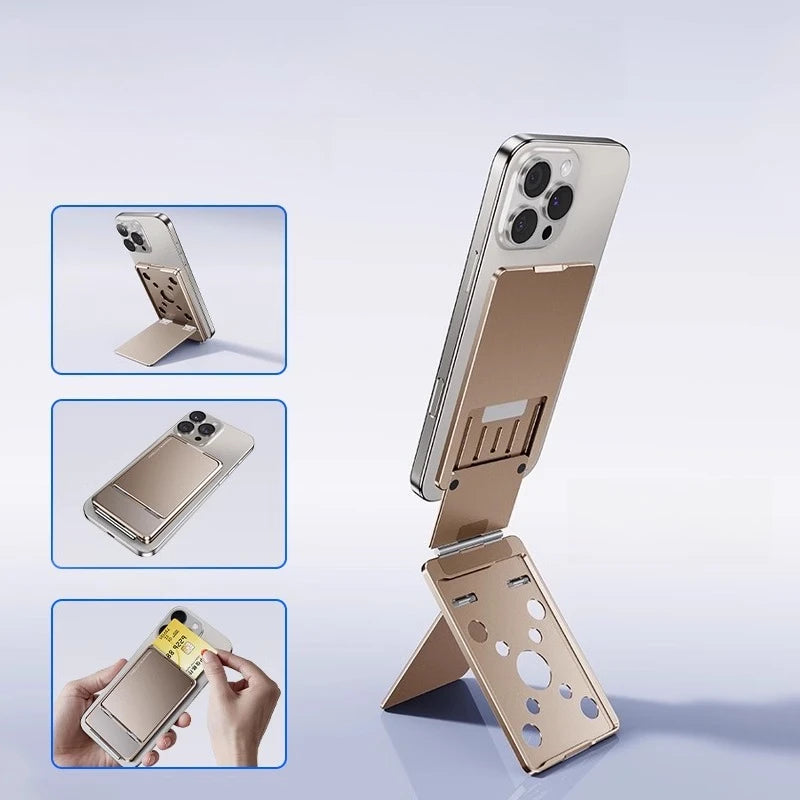 Aluminum Alloy Magnetic Card Holder Stand