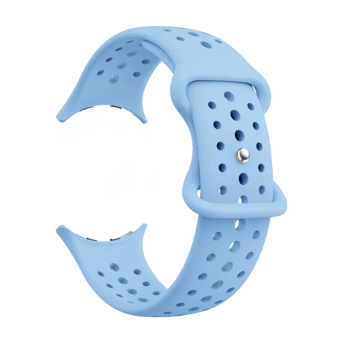 Perforated Silicone Watch Band with Snap Button Closure for Google Pixel Watch 4