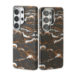 Embossed Wave Pattern Magnetic Case with Raised Lens Ring Protection for Samsung Galaxy S24 Series