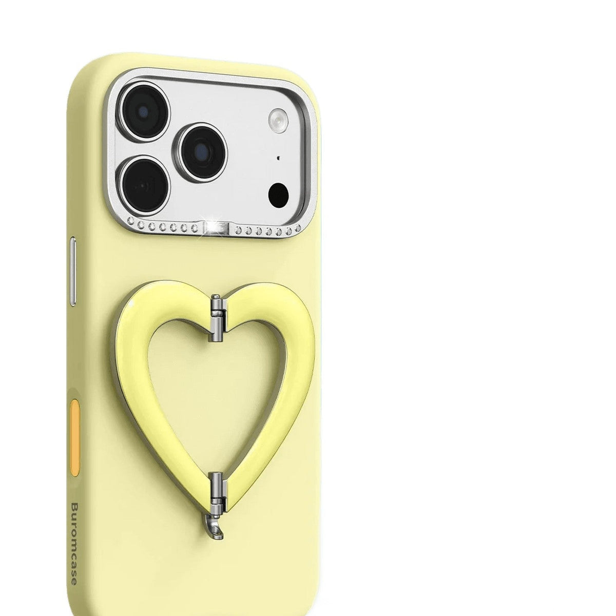 Liquid Silicone Heart-Shaped Kickstand Case with Camera Protection for iPhone 18 Series
