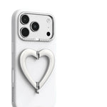 Liquid Silicone Heart-Shaped Kickstand Case with Camera Protection for iPhone 18 Series
