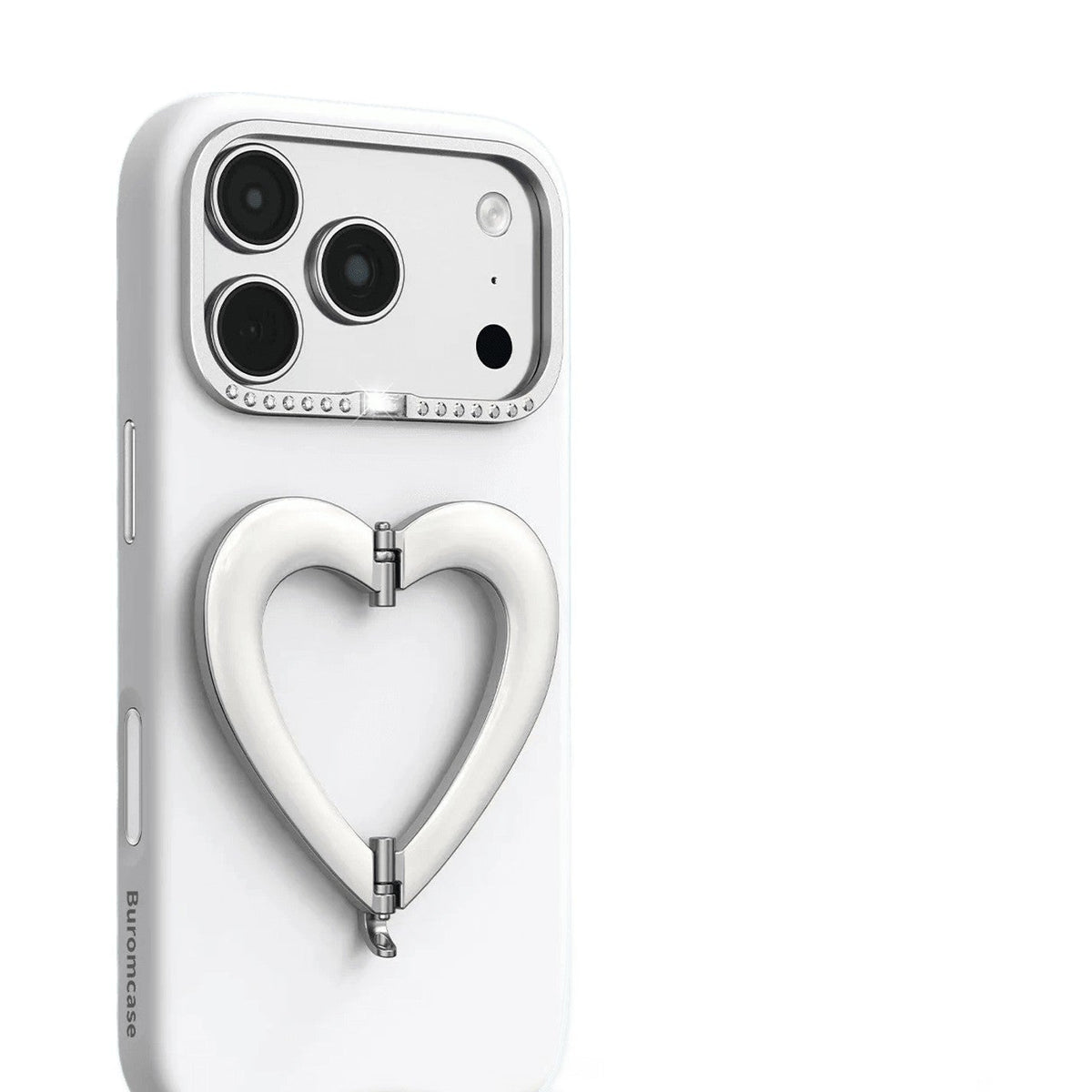 Liquid Silicone Heart-Shaped Kickstand Case with Camera Protection for iPhone 18 Series
