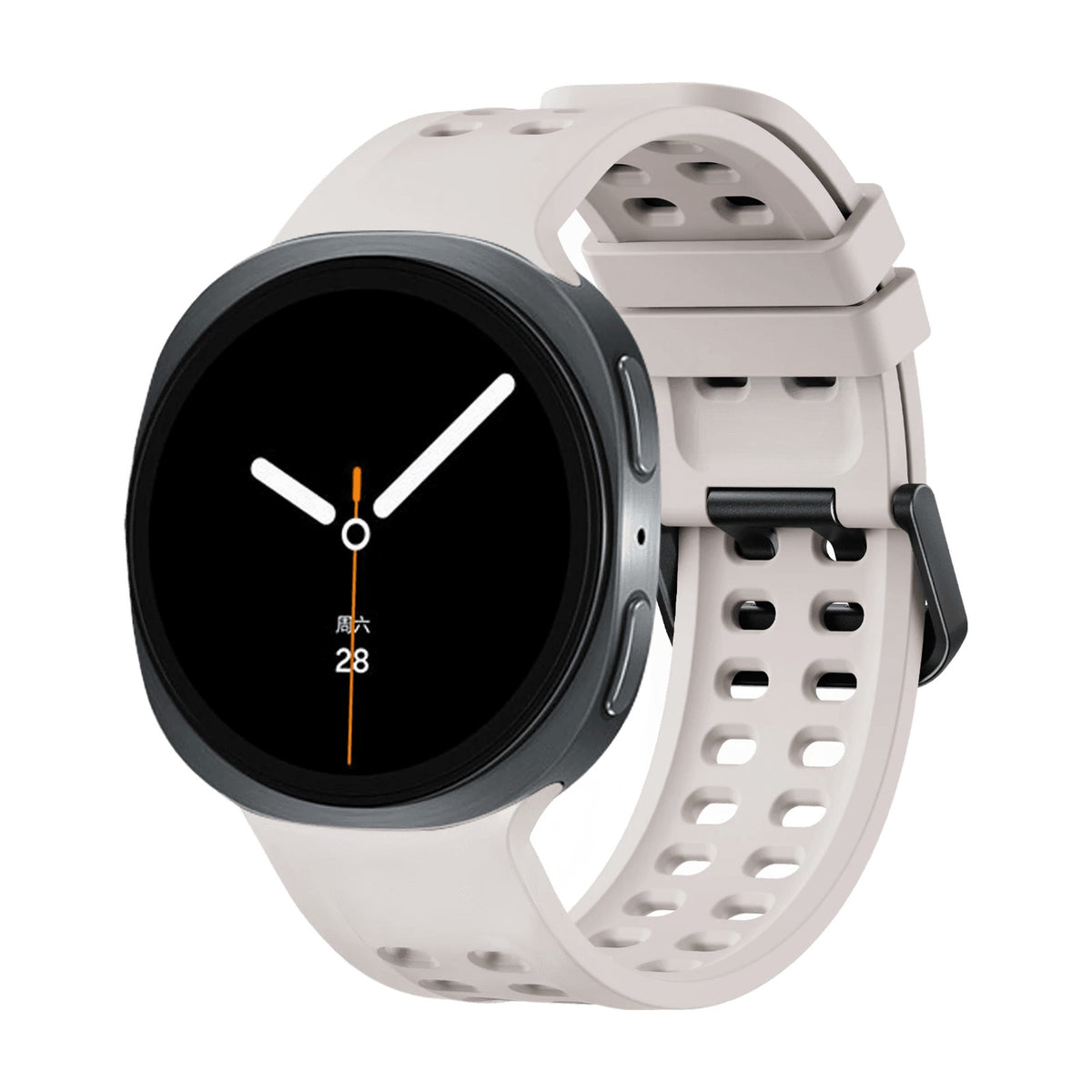 Perforated Silicone Watch Band with Quick-Release Tab for Samsung Galaxy Watch Ultra 2