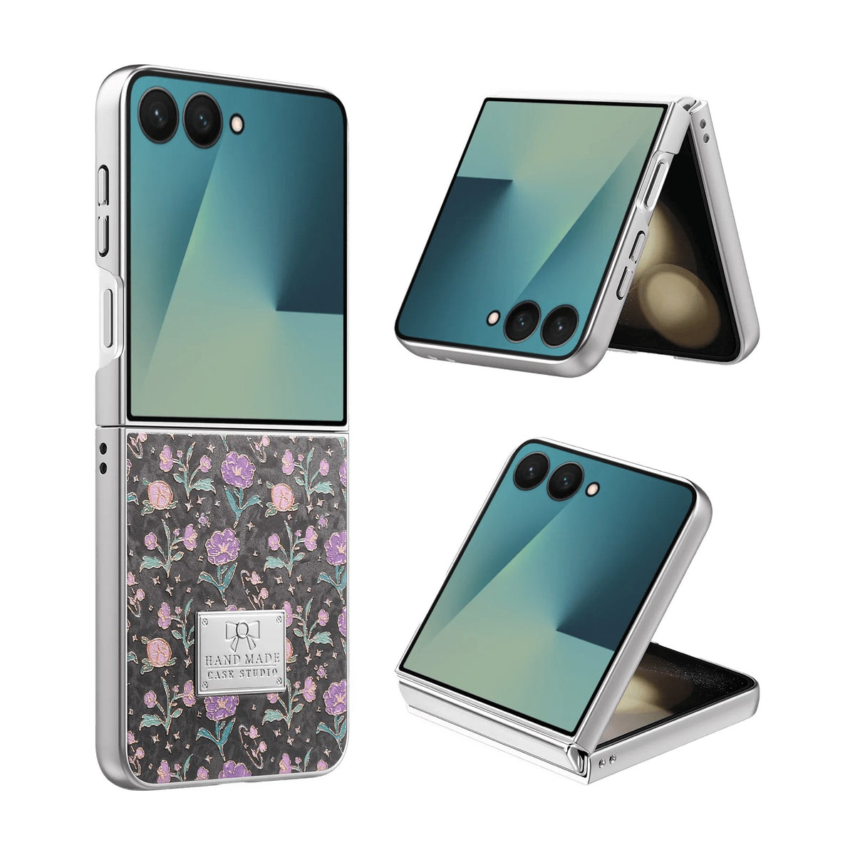 Shockproof Embossed Leather Case for Samsung Galaxy Z Flip 8