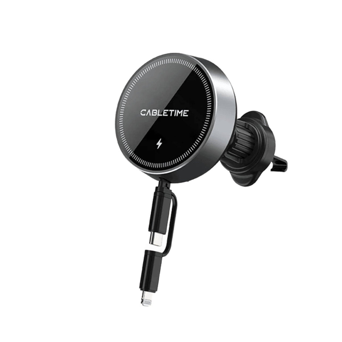 CABLETIME 15W Auto-Clamping Magnetic Car Charger