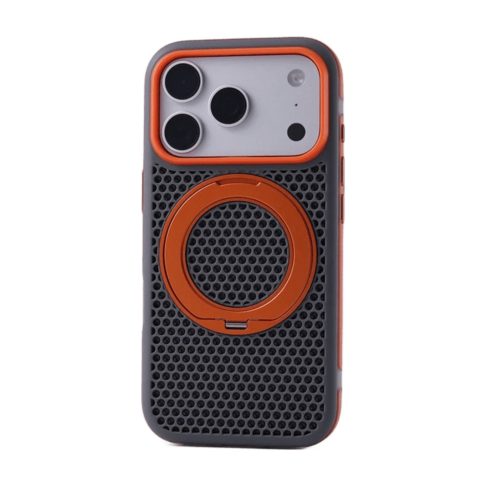 MagSafe Rotating Ring Stand Case with Mesh Back for iPhone 18 Series