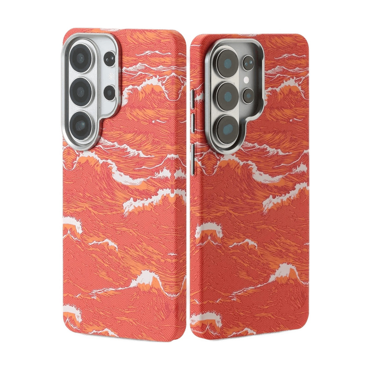 Wave Pattern Magnetic Case with Raised Lens Protection for Samsung Galaxy S25 Series