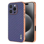 Durable Carbon Fiber Pattern Phone Case for iPhone 16 Series