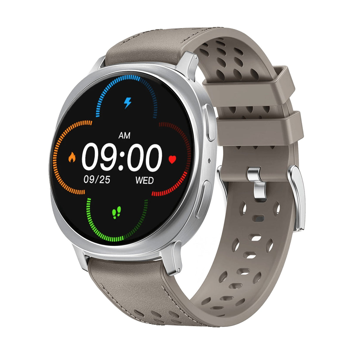 Hybrid Leather and Silicone Watch Strap with No-Gap Fit for Samsung Galaxy Watch Ultra 2