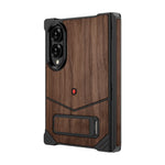 Walnut Wood Samsung Galaxy Z Fold 8 Case With Kickstand