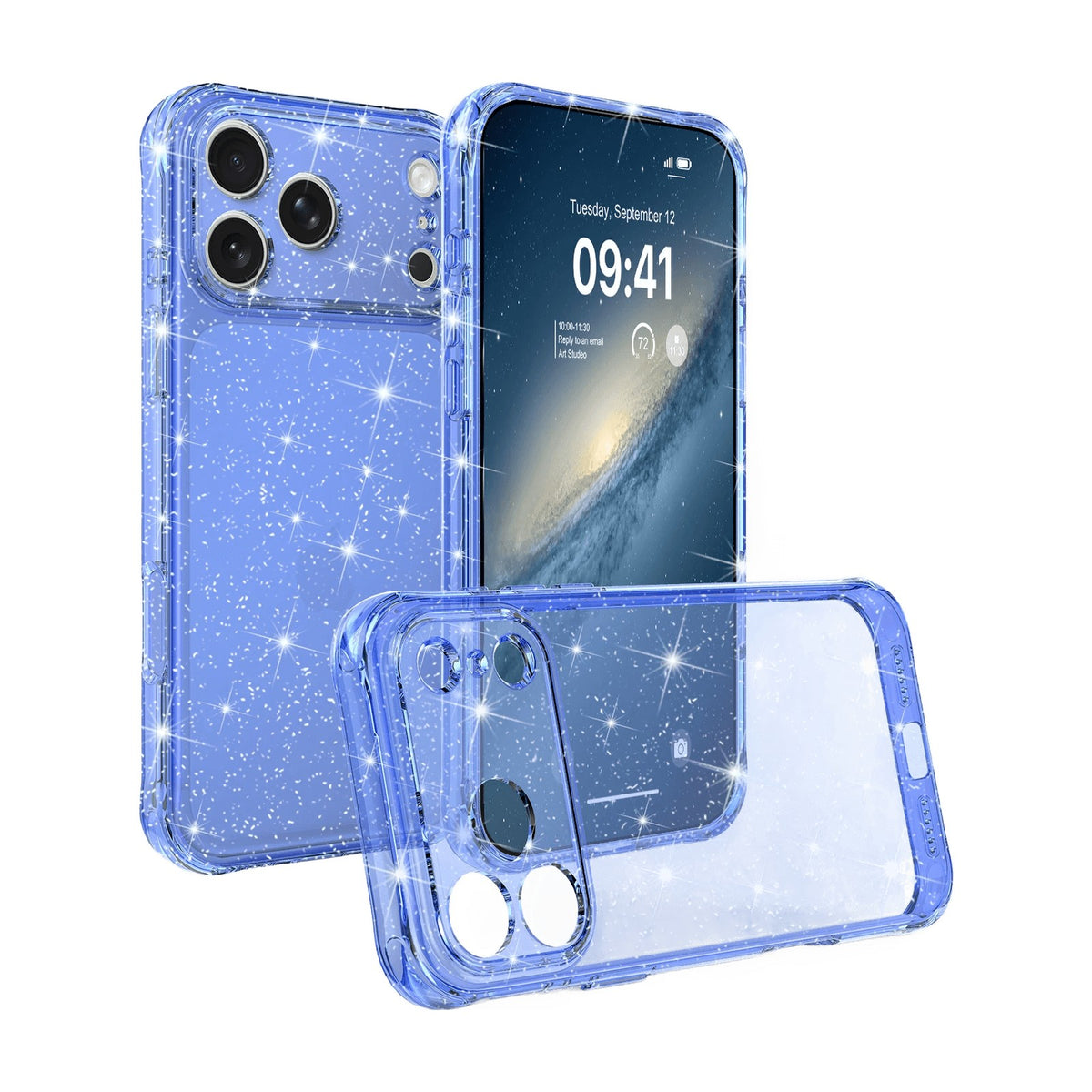 Glitter Bumper Camera Protection Case with Raised Lens Ring for iPhone 18 Series