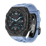 Carbon Fiber Protective Case with Silicone Band for Samsung Galaxy Watch Ultra 2