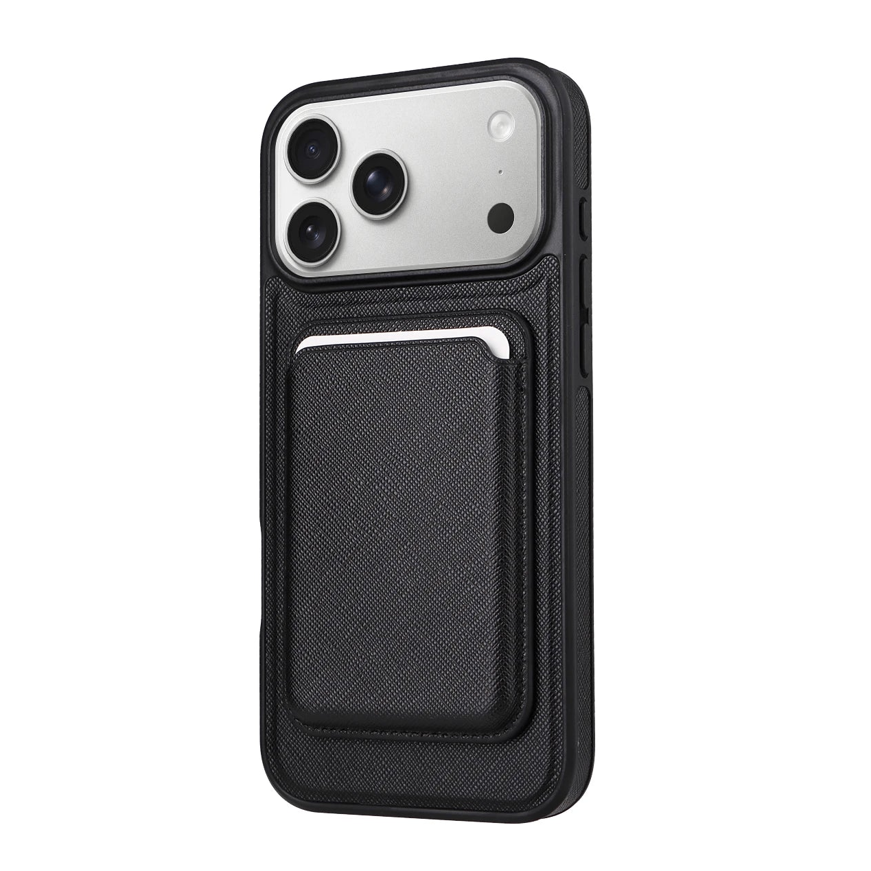 MagSafe Compatible Leather Case with Detachable Card Holder for iPhone 17 Series
