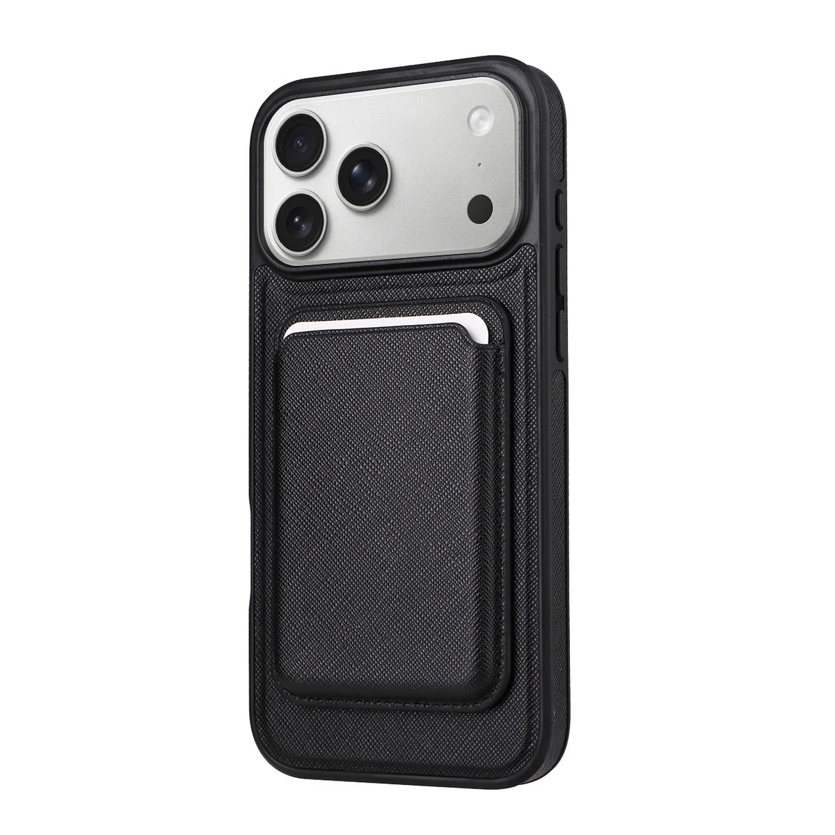 MagSafe Compatible Leather Case with Detachable Card Holder for iPhone 17 Series