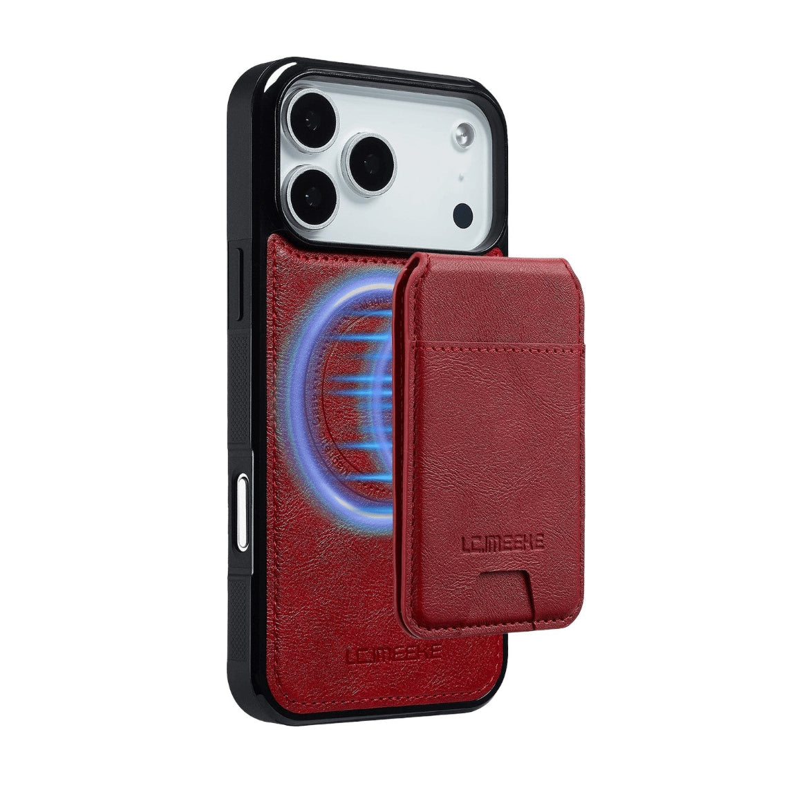 Shockproof Leather Detachable MagSafe Wallet Case with Foldable Stand for iPhone 18 Series