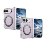 Shockproof Lychee Leather Case with 360° Rotating Ring Stand for iPhone Duo