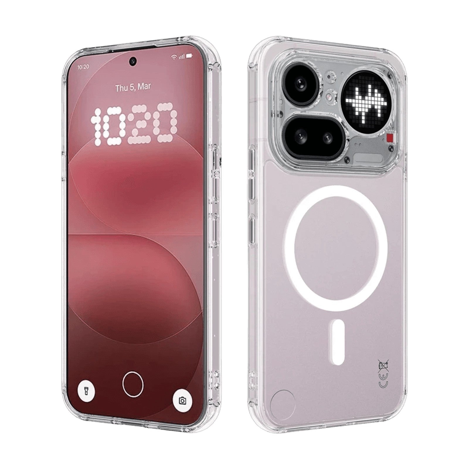 Transparent Shockproof Hybrid PC+TPU Case with Magnetic Alignment for Nothing Phone (4a) Pro