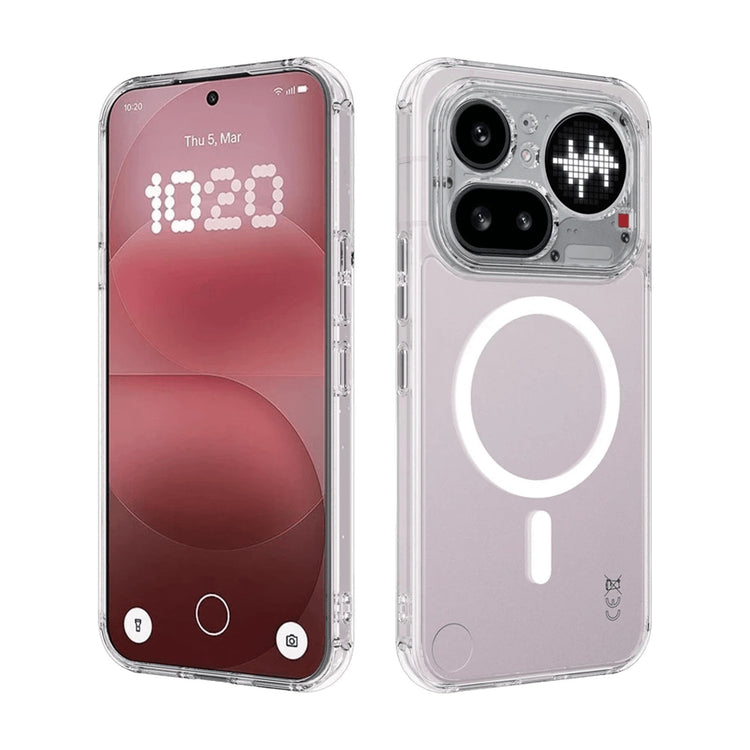 Transparent Shockproof Hybrid PC+TPU Case with Magnetic Alignment for Nothing Phone (4a) Pro