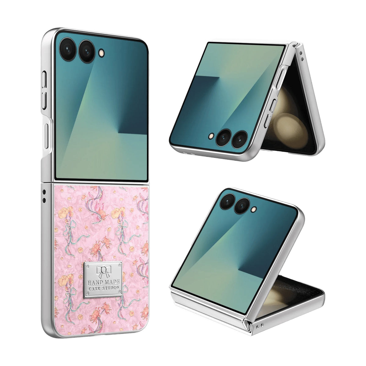 Shockproof Embossed Leather Case for Samsung Galaxy Z Flip 8