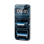 3D Curved Tempered Glass Screen Protector with Pressure Chamber Installation for iPhone 16 Series
