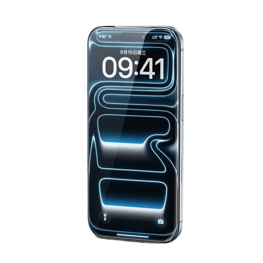 3D Curved Tempered Glass Screen Protector with Pressure Chamber Installation for iPhone 16 Series