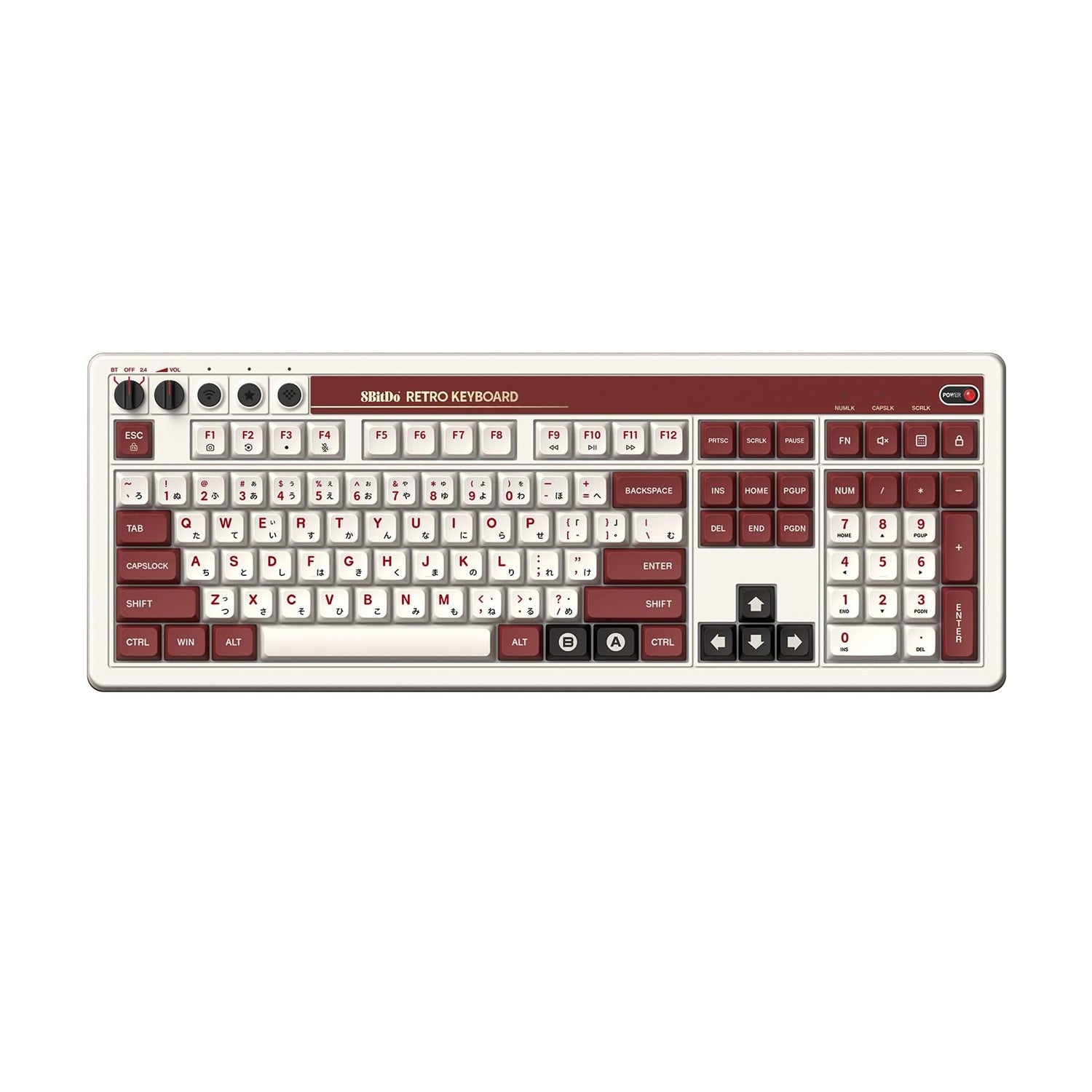 8BitDo Retro 108 Hot Swappable Wireless Mechanical Keyboard