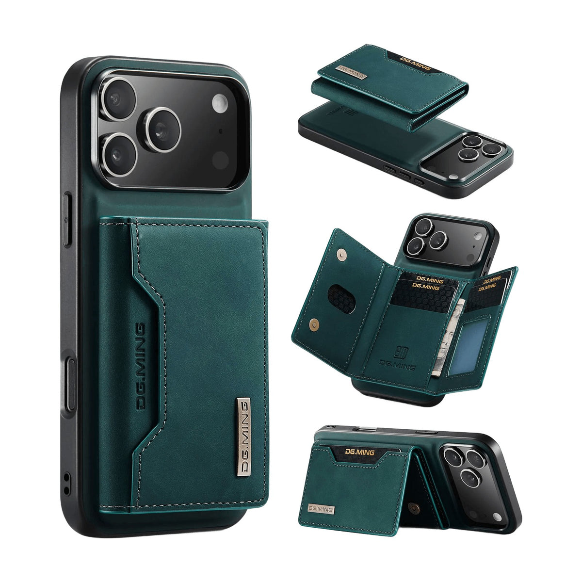 Premium Leather MagSafe Wallet Case with 3-Card Detachable Wallet for iPhone 18 Series