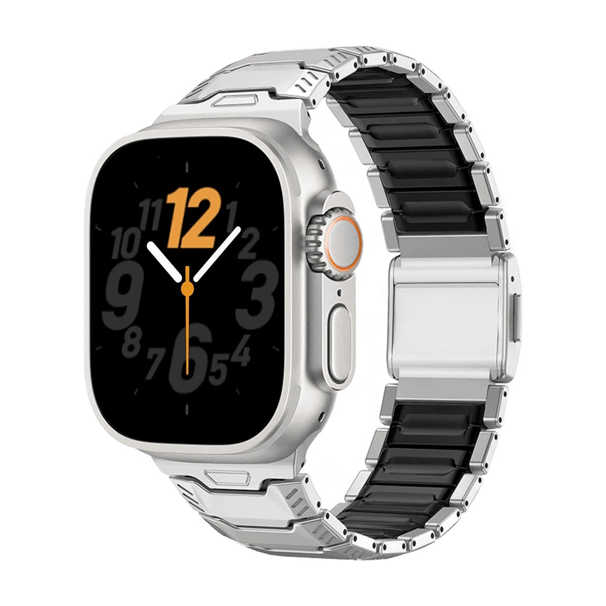 Titanium Articulated Link Band with Magnetic Buckle for Apple Watch