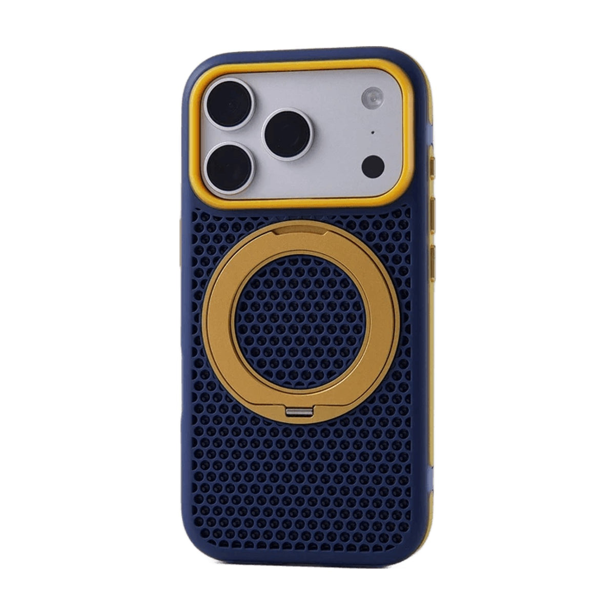 MagSafe Rotating Ring Stand Case with Mesh Back for iPhone 18 Series