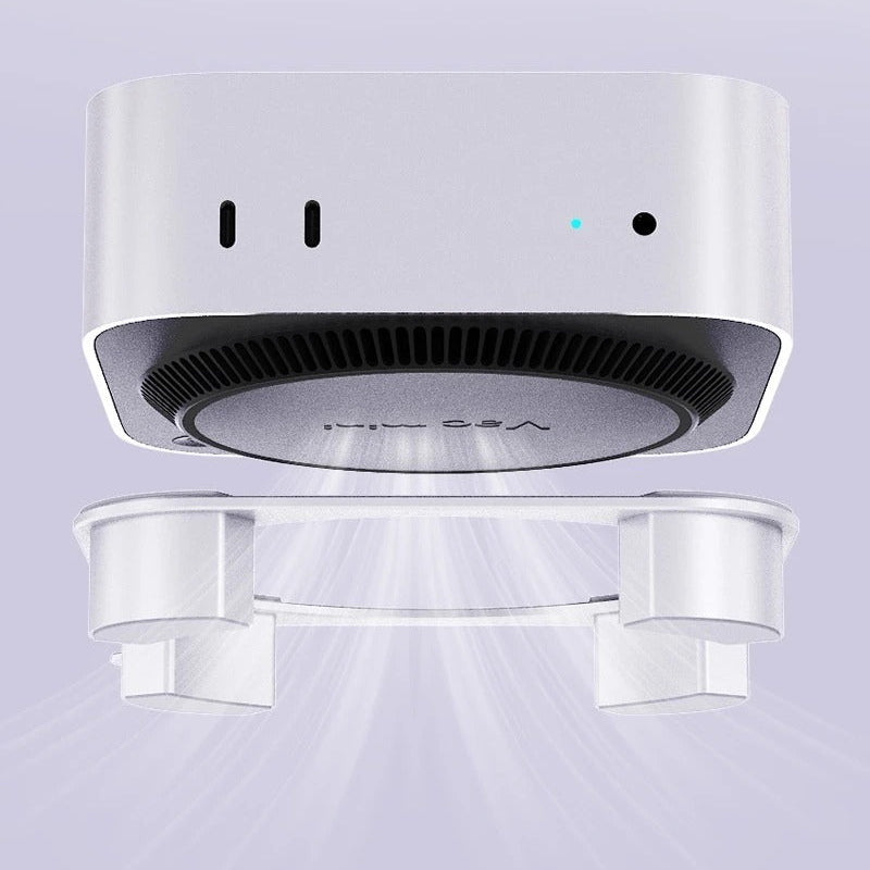 Aluminum Desktop Stand with Power Button for Mac Mini M4/M4 Pro 2024