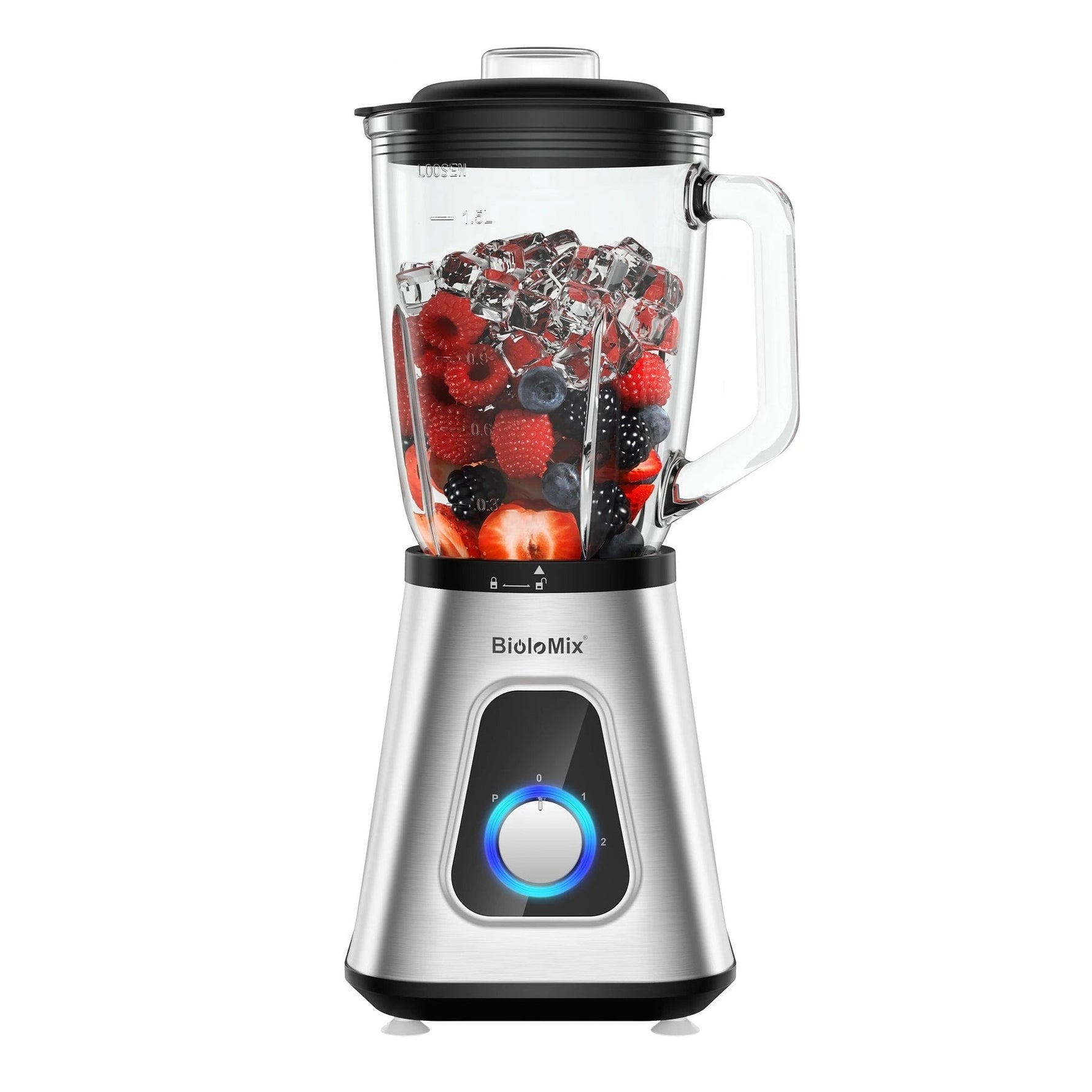 BioloMix 1300W Smoothie Maker with 1.5L Glass Jar