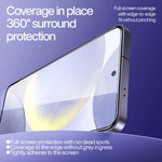 Anti-Fingerprint Tempered Glass Screen Protector with Installation Kit for Samsung Galaxy S25 Series