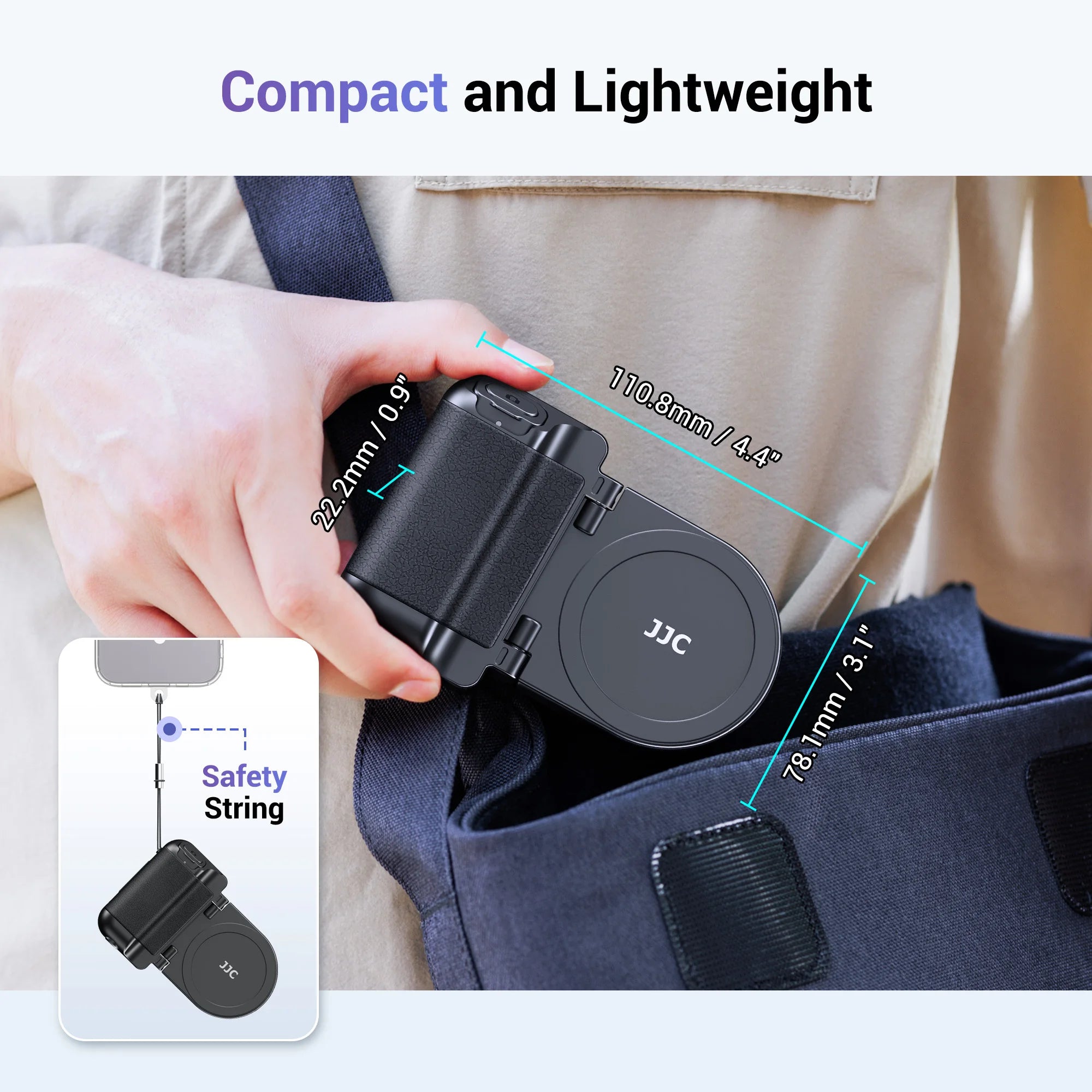 JJC Magnetic Phone Hand Grip with Remote Control