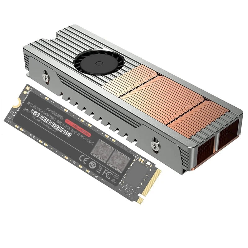 M.2 NVMe SSD Heat Sink with Quiet Fan